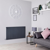 Radiatore Termoarredo Elettrico di Design Orizzontale Antracite - 635 x 1180mm - 800W - Sloane