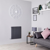 Radiatore Termoarredo Elettrico di Design Orizzontale Antracite - 635 x 590mm - 800W - Sloane