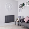 Radiatore Termoarredo Elettrico di Design Orizzontale Antracite - 635 x 834mm - 1200W - Sloane