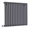 Radiatore Termoarredo Elettrico Orizzontale Termosifone Antracite - 1000W - 635 x 826mm - Revive