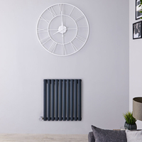 Radiatore Termoarredo Elettrico Orizzontale Termosifone Antracite - 600W - 635 x 590mm - Revive