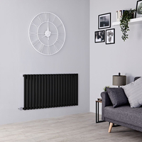 Radiatore Termoarredo Elettrico Orizzontale Termosifone Nero Opaco - 800W - 635 x 1180mm - Revive