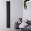 Radiatore Termoarredo Elettrico Verticale Termosifone Nero Opaco - 1200W - 1780 x 236mm - Revive
