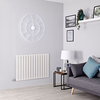 Radiatore Termosifone di Design Elettrico Orizzontale Bianco - 800W - 635 x 980mm - Delta
