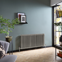 Radiatore Tradizionale a Doppia Colonna Orizzontale - Argento Metallizzato- 600mm x 1190mm - Regent