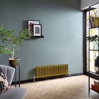 Radiatore Tradizionale a Doppia Colonna Orizzontale - Oro Metallizzato - 300mm x 1010mm - Regent