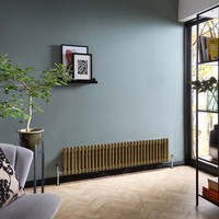 Radiatore Tradizionale a Doppia Colonna Orizzontale - Ottone Naturale - 300mm x 1505mm