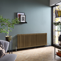 Radiatore Tradizionale a Doppia Colonna Orizzontale - Ottone Naturale - 600mm x 1505mm