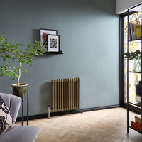 Radiatore Tradizionale a Doppia Colonna Orizzontale - Ottone Naturale - 600mm x 605mm