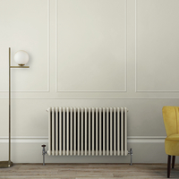 Radiatore Tradizionale a Tripla Colonna Orizzontale Beige (Smoke Grey) - Scelta di Dimensioni - Regent
