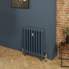 Radiatore Tradizionale in Ghisa a 3 Colonne - Alto 660mm - Finitura Blu Hague Blue di Farrow & Ball - Mercury