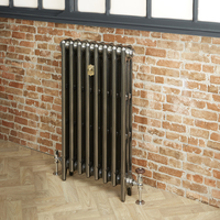 Radiatore Tradizionale in Ghisa a 3 Colonne - Alto 760mm - Finitura Metallo Grezzo Lucidato - Mercury