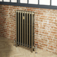 Radiatore Tradizionale in Ghisa a 3 Colonne - Alto 760mm - Finitura Ottone Naturale - Mercury