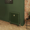 Radiatore Tradizionale in Ghisa a 3 Colonne Alto 560mm - Finitura Verde Duck Green di Farrow & Ball - Mercury
