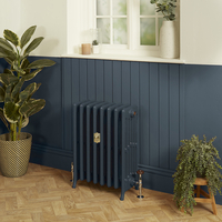Radiatore Tradizionale in Ghisa a 6 Colonne - Alto 660mm - Finitura Blu Hague Blue di Farrow & Ball - Isabel