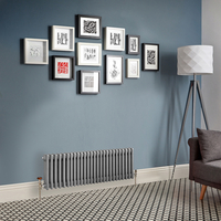 Radiatore Tradizionale Orizzontale a Colonna (3 Colonne) - Argento Metallico - Regent - 300mm x 1190mm