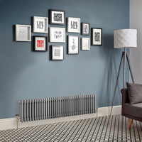 Radiatore Tradizionale Orizzontale a Colonna (3 Colonne) - Argento Metallico - Regent - 300mm x 1595mm