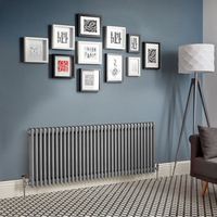 Radiatore Tradizionale Orizzontale a Tre Colonne - Argento Metallizzato - 600mm x 1595mm - Regent