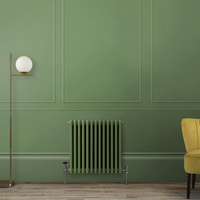 Radiatore Tradizionale Orizzontale Tradizionale a Tripla Colonna Verde (Reseda Green) - 600mm x 605mm - Regent