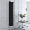 Radiatore Tradizionale Verticale a Doppia Colonna - Nero - 1800mm x 380mm - senza piedini
