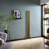 Radiatore Tradizionale Verticale a Doppia Colonna - Oro Metallizzato - 1500mm x 200mm - Regent by Hudson Reed