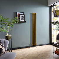 Radiatore Tradizionale Verticale a Doppia Colonna - Oro Metallizzato - 1500mm x 200mm - Regent by Hudson Reed