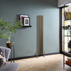 Radiatore Tradizionale Verticale a Doppia Colonna - Ottone Naturale - 1500mm x 200mm - Regent