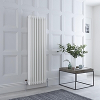 Radiatore Triplo Verticale Tradizionale Bianco - 1500mm x 470mm - senza Piedini