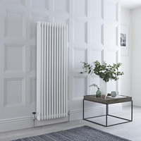 Radiatore Triplo Verticale Tradizionale Bianco - 1500mm x 560mm - senza Piedini