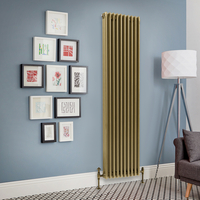Radiatore Verticale a Tripla Colonna Tradizionale Ottone Naturale - 1800mm x 470mm