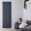 Radiatore Verticale Antracite di Design con Attacchi Centrali - 1931W - 1780 x 590mm - Revive Caldae