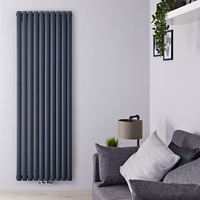 Radiatore Verticale Antracite di Design con Attacchi Centrali - 1931W - 1780 x 590mm - Revive Caldae