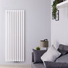 Radiatore Verticale Bianco di Design con Attacchi Centrali - 1937W - 1600 x 590mm - Revive Caldae