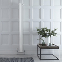 Radiatore Verticale Bianco in Stile Ghisa - 1800 x 200 x 68mm - 622W - Regent