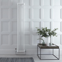 Radiatore Verticale Bianco in Stile Ghisa - 1800 x 290 x 139mm - 1615W - Regent