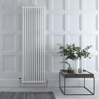 Radiatore Verticale Bianco in Stile Ghisa - 1800 x 560 x 100mm - 2338W - Regent