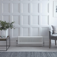 Radiatore Verticale Bianco in Stile Ghisa - 300 x 1010 x 139mm - 1060W - Regent