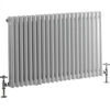 Radiatore Verticale Bianco in Stile Ghisa - 600 x 1010 x 68mm - 1249W - Regent
