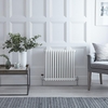 Radiatore Verticale Bianco in Stile Ghisa - 600 x 605 x 68mm - 738W - Regent