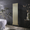 Radiatore Verticale Colonne Piatte - Coloro Oro Satinato - Alto 1600mm - Pannello Singolo