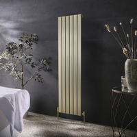 Radiatore Verticale Colonne Piatte - Coloro Oro Satinato - Alto 1600mm - Pannello Singolo