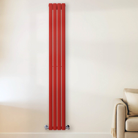 Radiatore Verticale Design Rosso 1780x236mm - Pannello Doppio - Revive