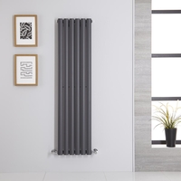 Radiatore Verticale di Design Antracite - 1400 x 354mm - 686W - Revive
