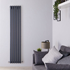 Radiatore Verticale di Design Antracite - 1600 x 354mm - 959W - Savy