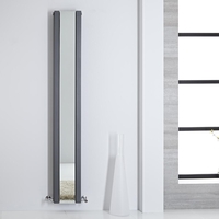 Radiatore Verticale di Design Antracite con Specchio 1800 x 265mm - 901W - Sloane
