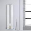 Radiatore Verticale di Design Bianco con Specchio - 1600 x 385mm - 1212W - Sloane