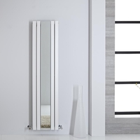 Radiatore Verticale di Design Bianco con Specchio - 1600 x 385mm - 1212W - Sloane
