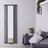 Radiatore Verticale di Design Effetto Pietra con Attacco Centrale e Specchio - 1700 x 640mm - 1300W - Lublin