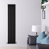 Radiatore Verticale di Design Nero Opaco - 1600 x 350mm - 733W - Delta