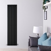 Radiatore Verticale di Design Nero Opaco - 1600 x 420mm - 879W - Delta